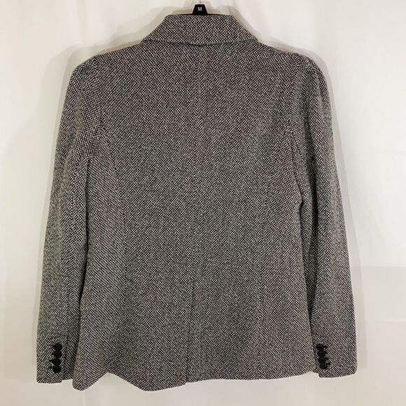 A new day Gray and Black Puff Sleeve Tweed Blazer - Picture 6 of 7
